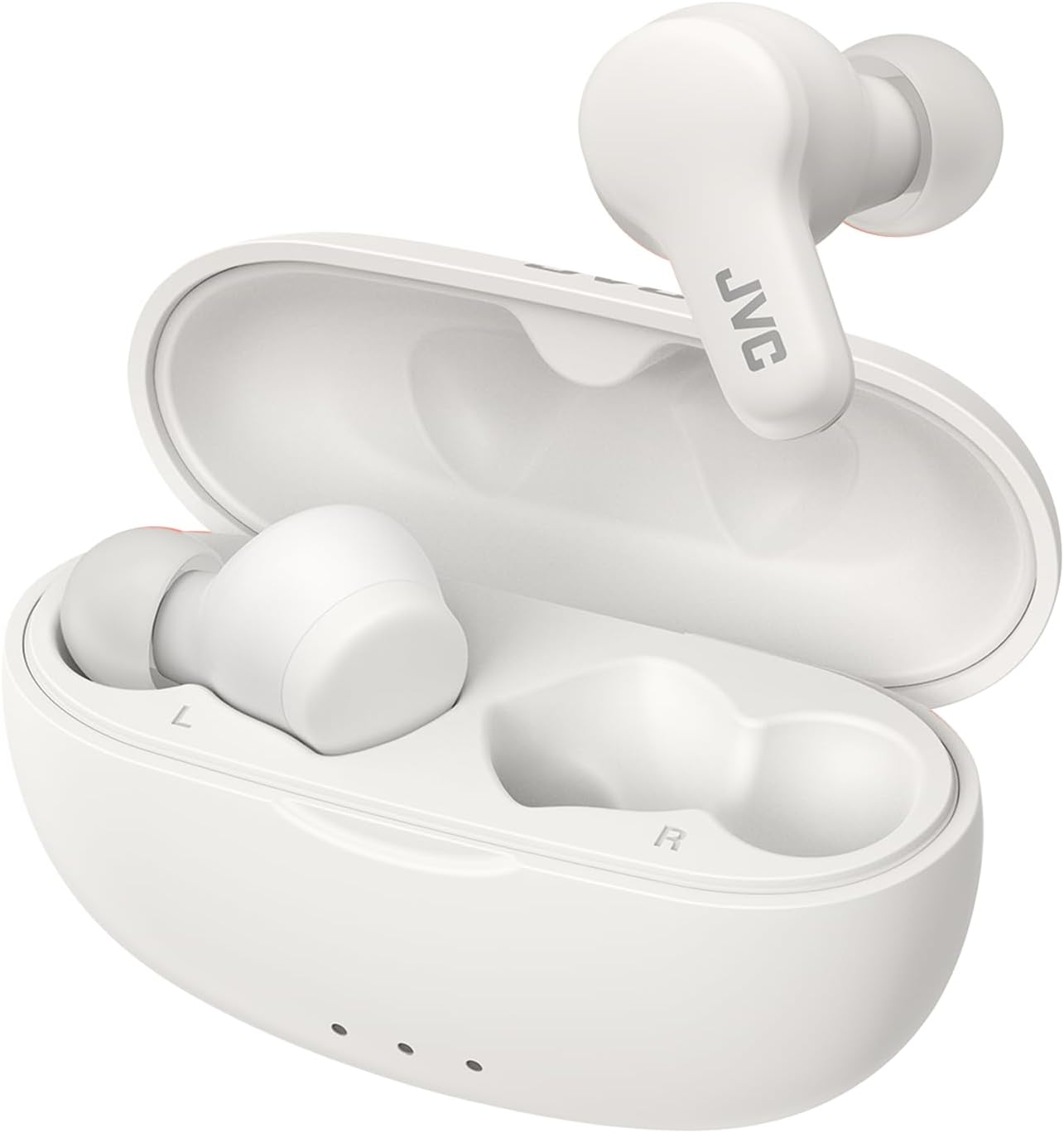 JVC HA-A7T2 Gumy Wireless Bluetooth Headphones, 24 Hour Battery (White)