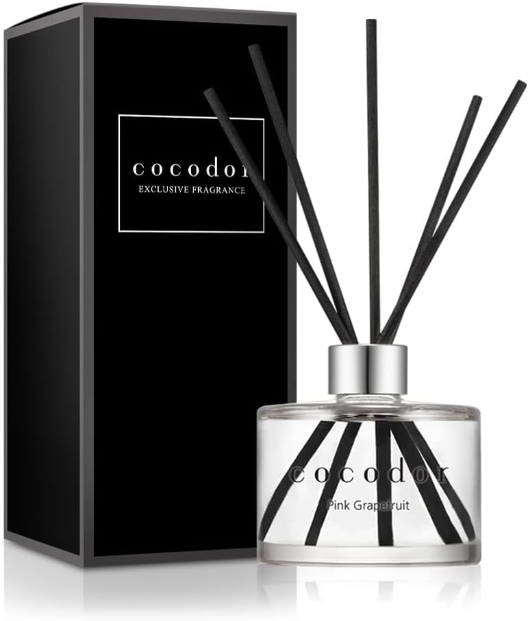 COCODOR Signature Reed Diffuser/Pink Grapefruit/6.7oz(200ml)/1 Pack/Reed Diffuser, Reed Diffuser Set, Oil Diffuser & Reed Diffuser Sticks, Home Decor & Office Decor, Fragrance and Gifts