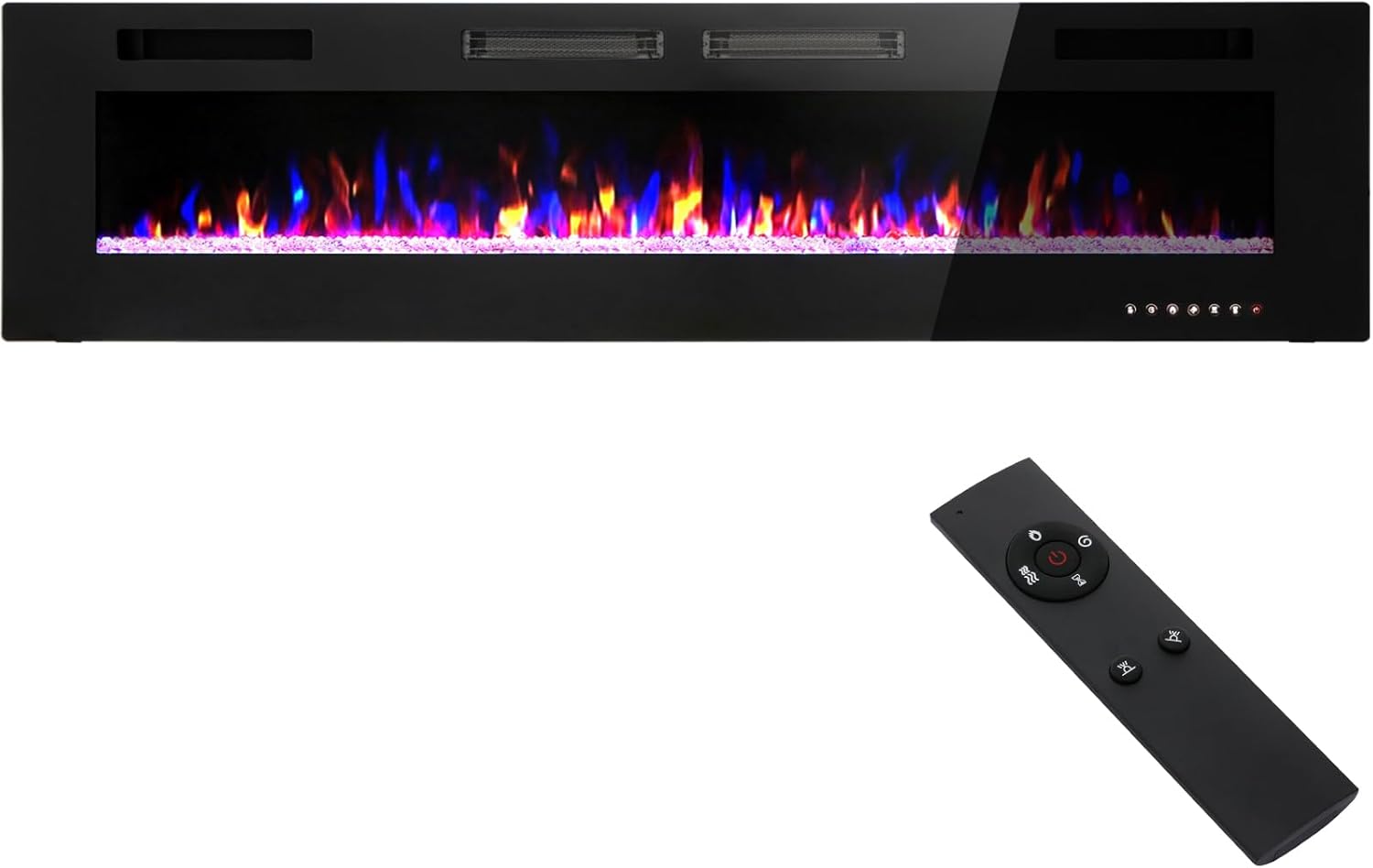 Sophia & William 72 Inch Ultra-Thin Electric Fireplace Wall Mounted, Ultra Slim 3.19" Fireplace Heater with Remote Control, Low Noise, Flame Color Adjustable