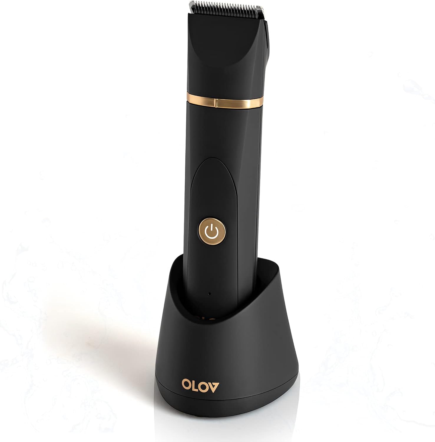 OLOV Body Groomer Men, Ball Trimmer Shaver for Men with Nose Hair Trimmer, Detachable Ceramic Blade Electric Groin Hair Trimmer, USB Recharge Dock, Waterproof Electric Razor Male Grooming Kit