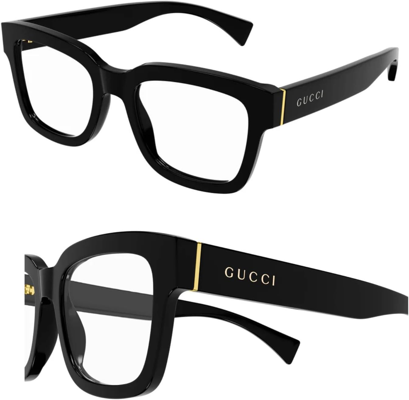 Gucci GG1138O Designer Fashion Eyeglasses Stylish Square Frame Eyewear with Luxury eSHADES Kit - Embrace Sophistication and Elegance