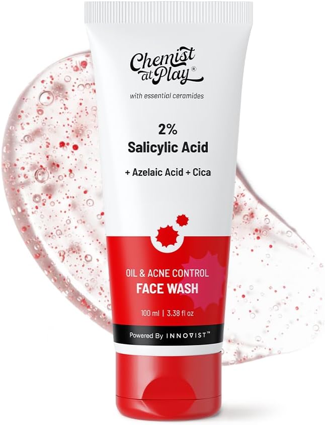 Chemist at Play 2% Salicylic Acid Face Wash For Oily Skin with Niacinamide | Prevents Acne & Removes Excess Oil | Sulphate Free, Anti Acne Face Cleanser | For Men & Women | 100 ml