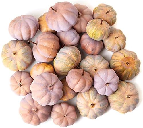 Factory Direct Craft Package of 48 Artificial Mini Frosty Pumpkins for Halloween and Thanksgiving