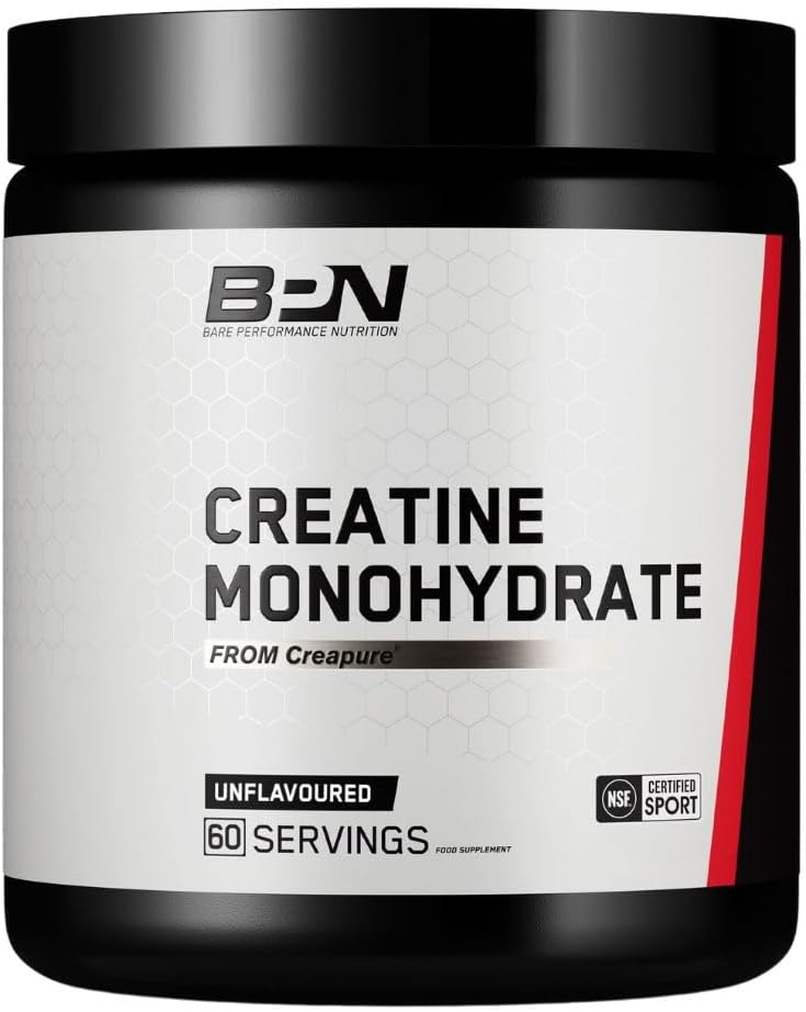 Bare Performance Nutrition, BPN Pure Creatine Monohydrate by Creapure, Unflavored, 60 Servings, Net Weight 210g