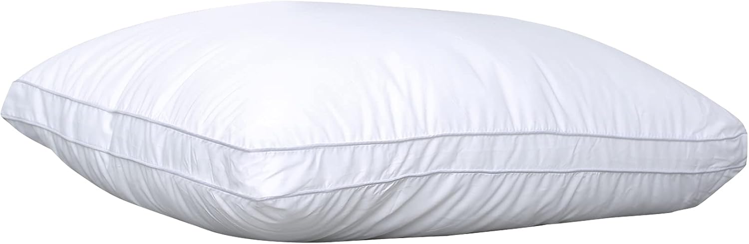 JICUSE Bed Pillows for Sleeping 1 Pack,Standard Size,Luxury Hotel Collection Pillow,Soft Fluffy and Great Support Down Alternative Filling,Gusseted Pillow for Side and Back Sleepers(20x26)