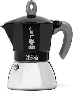 Bialetti - Moka Induction, Moka Pot, Suitable for all Types of Hobs, 6 Cups Espresso (9.4 Oz Espresso), 280 ml, Black