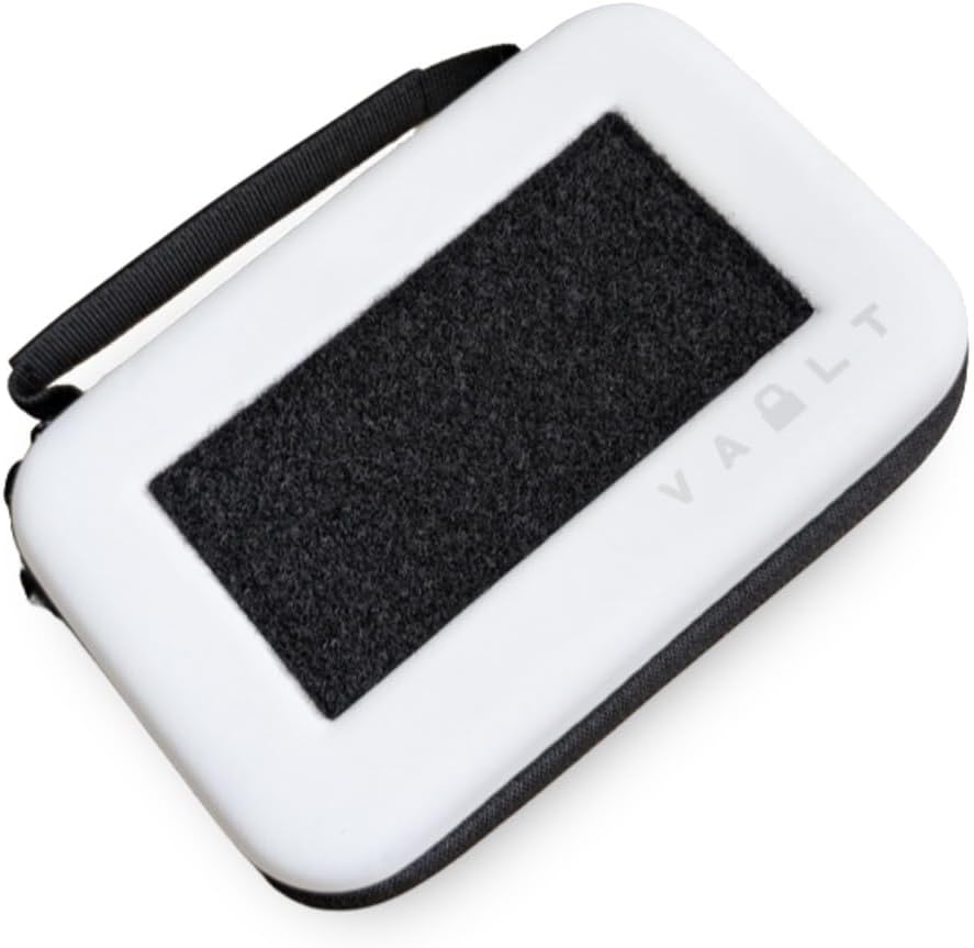 Vault Nano Protective Mini Travel Case for Knife, Watch, and Other Valuables, Perfect for EDC Travel Storage with Protective Exterior and Secure Zipper Closure (Polar White)
