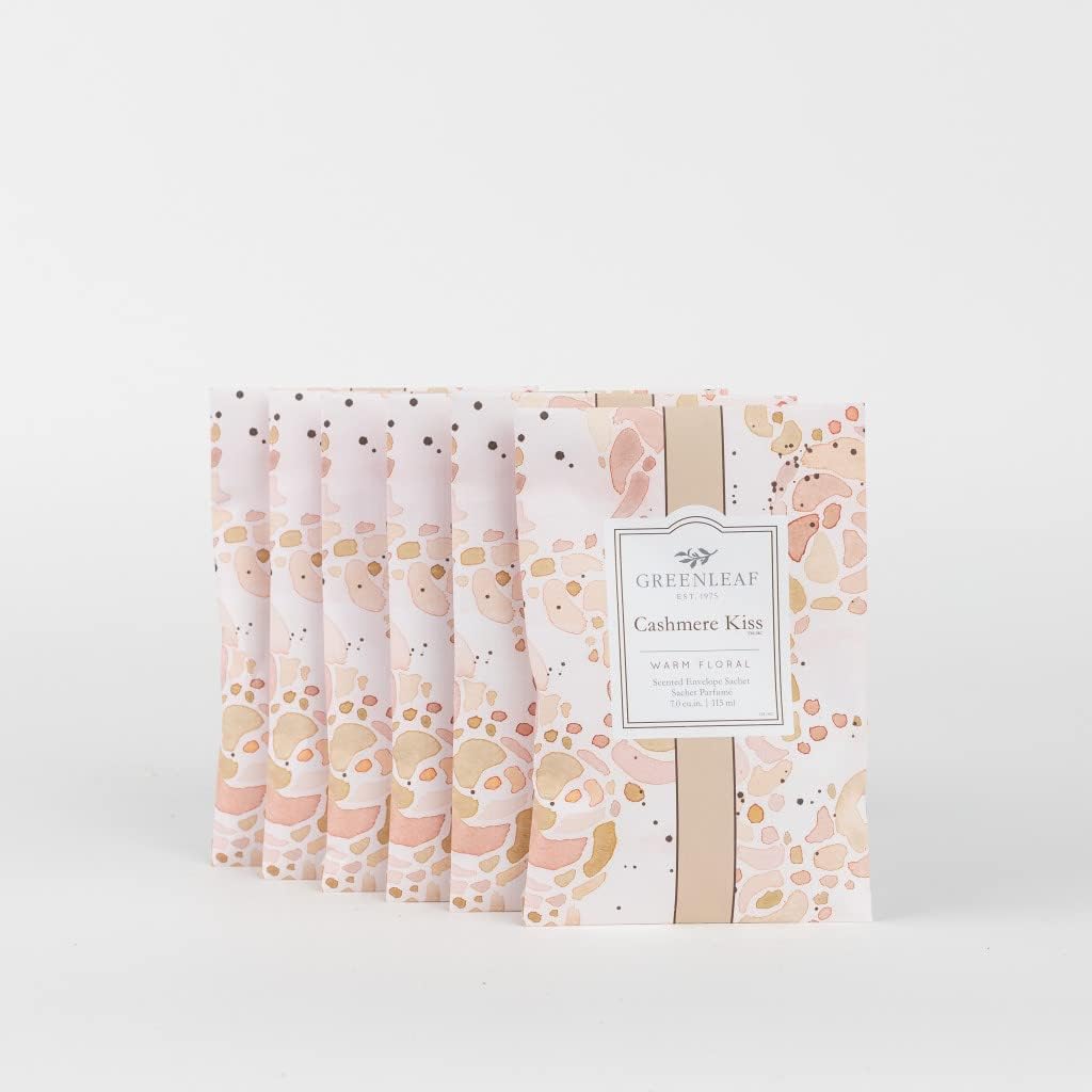 GREENLEAF Gifts Air Freshener Packet Sachet 6 Pack-Cashmere Kiss