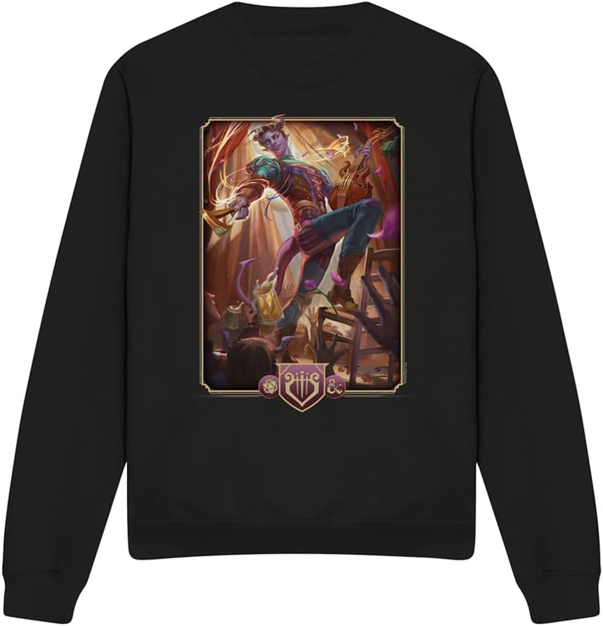 Cotton Soul Dungeons & Dragons - 2024 Bard Key Art Unisex Sweatshirt, Black