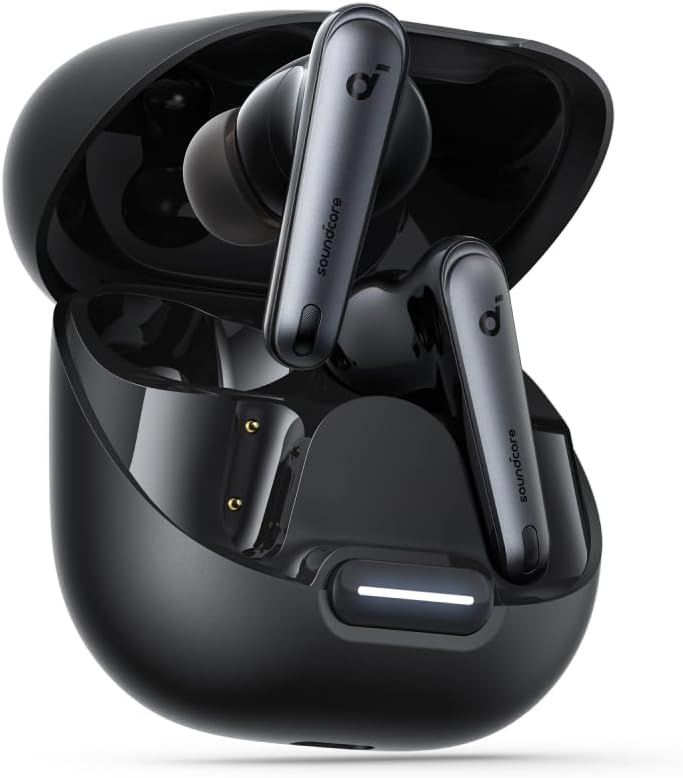Soundcore by Anker Liberty 4 NC Wireless Noise Cancelling Earbuds, 98.5% Reduction, Adaptive to Ears and Environment, Hi-Res Sound, 50H Battery, Charging, Bluetooth 5.3