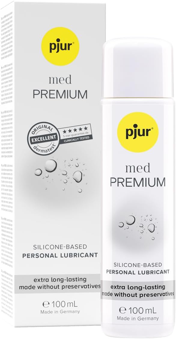 pjur med Premium (100ml) - Silicone-Based Medical Lubricant - for Highly Sensitive Skin/mucous membranes - Allergy Friendly