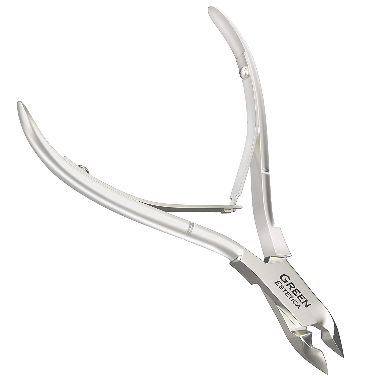 Professional Cuticle Trimmer Nail Cuticle Cutter Stainless Steel Cuticle Nippers with Sharp Blades of Cuticle Remover Clippers Manicure Tools Double Spring for Nail Care Pedicure Nail Tools (Silver)
