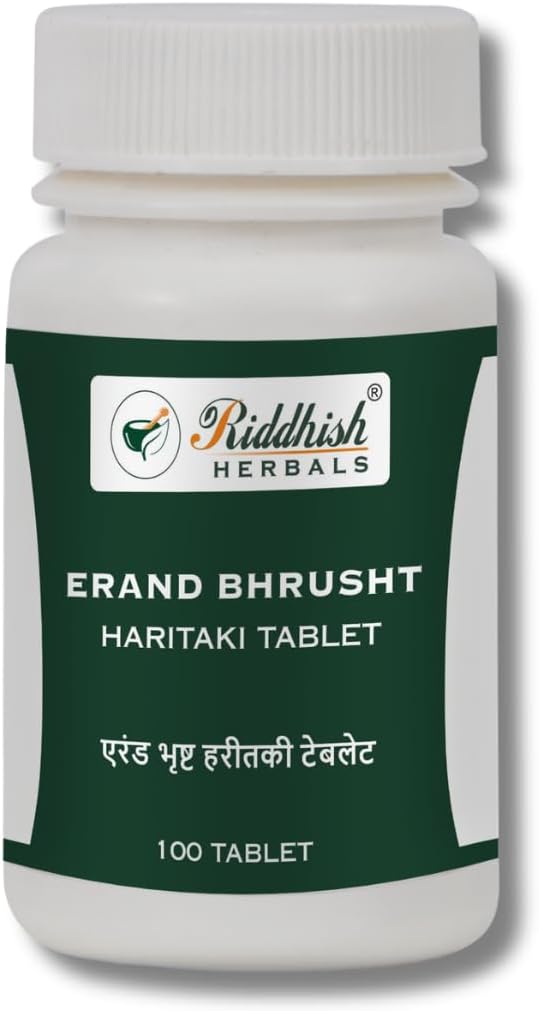 Erand Bhrusht Haritaki Tablet (Gandharva Haritaki) – Ayurvedic Digestive & Bowel Support Formula, 100 Tablets-Pack of 1