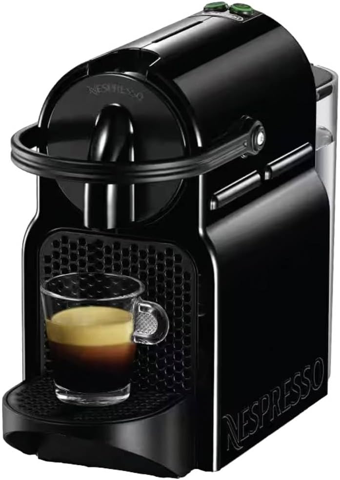 Nespresso DeLonghi EN 80.B - Inissia Capsule Coffee Pod Machine - Auto Brew Stop, fast Heat-up, auto Off - 0.8 Liters, 19 Bar - incl. 16 Pods - black
