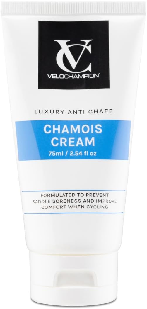 VeloChampion Luxury Chamois Cream for Cyclists, Runners and Athletes | Vegan, Cooling, Hydrating Anti Chafing Cream| Reduces Friction and Rubbing | Suitable for Men & Women
