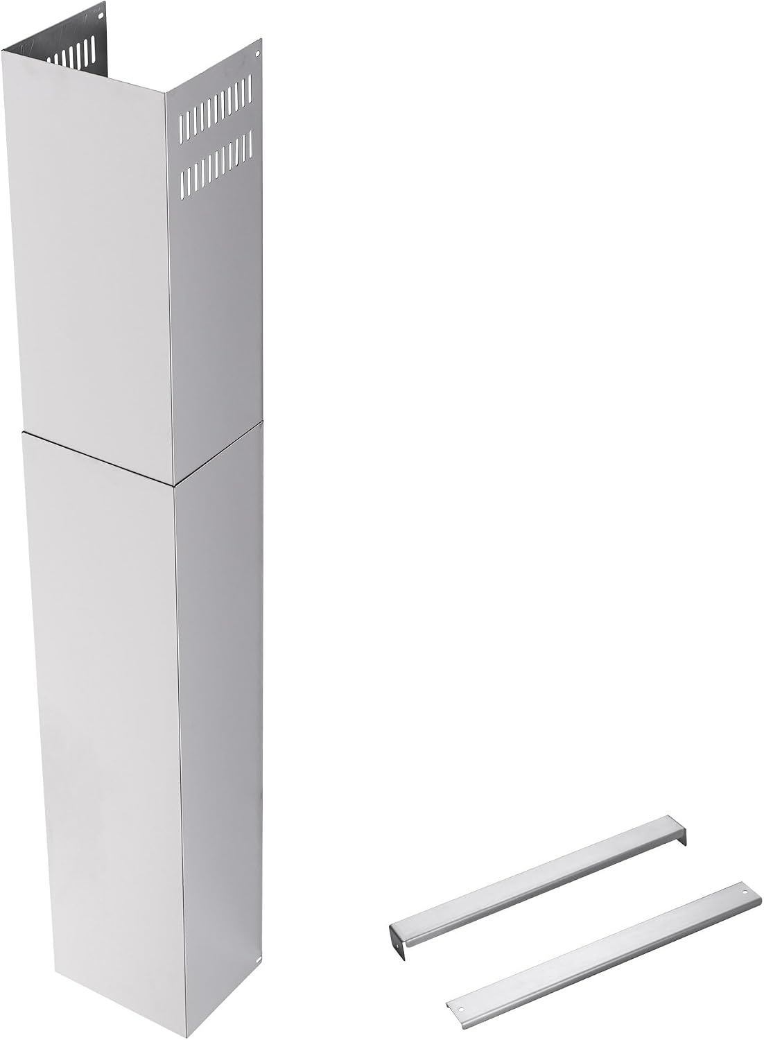 Kitchen Vent Hood Extension Stainless Steel Wall Mount Range Hood Chimney Pipe Duct Cover 210mm Width
