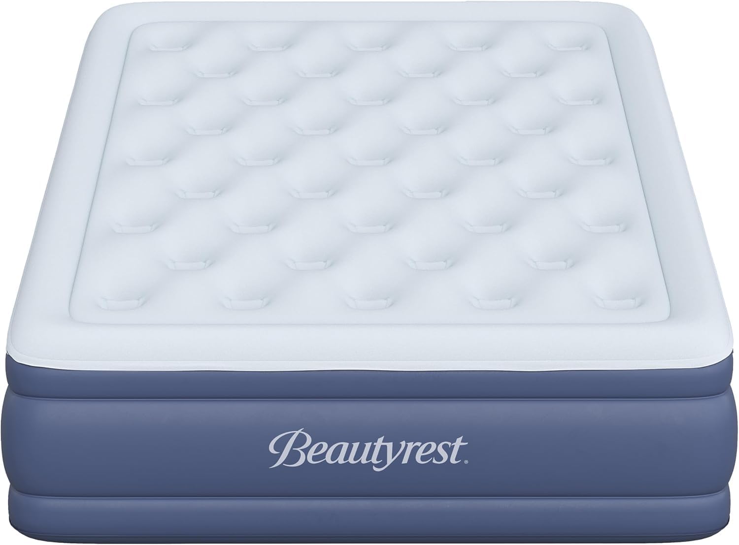 Beautyrest 17" Supreme Air Auto Shut-Off Air Mattress with Built-in SureLock Pump, Puncture-Resistant Dura-Vinyl, Raised Edge Support, Supports 650 lbs, Best for Home, Camping, Guests, Queen