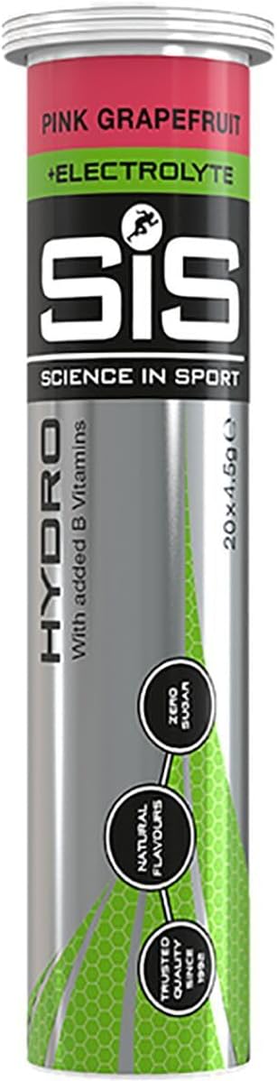 Science in Sport Hydro Electrolyte Tablets, Fast Hydration, Performance Electrolytes for Enhanced Hydration & Endurance Supplement for Running, Cycling, Triathlon, Pink Grapefruit - 20 Tablets 1 Pack