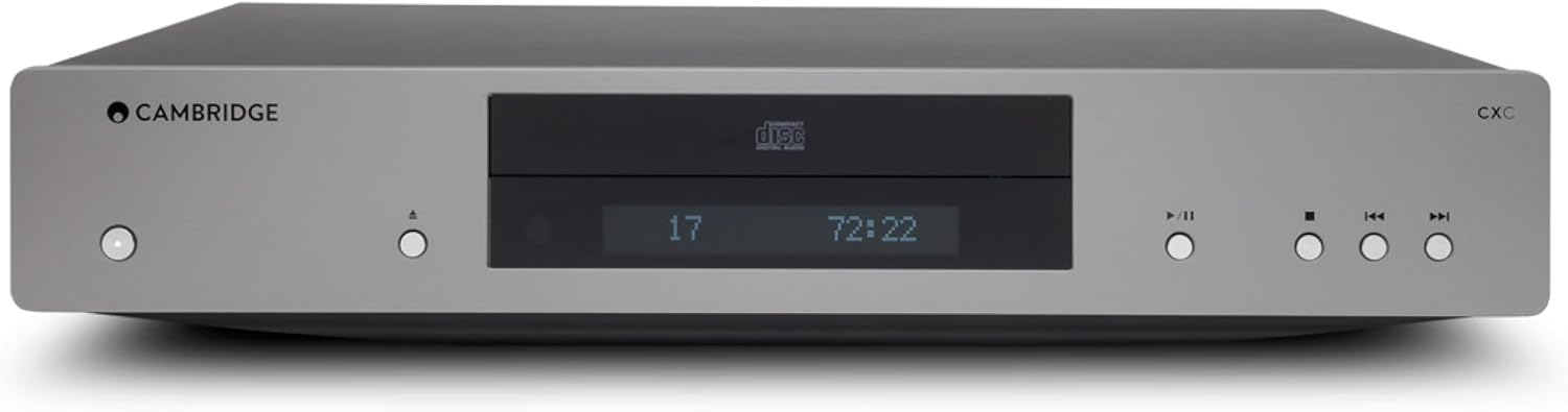 Cambridge Audio CXC - Separate CD Transport for HiFi System Featuring Gapless Playback and Custom S3 Servo in an Acoustically Dampened Metal Chassis - Lunar Grey