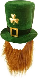 HENBRANDT Shamrock Velv Hat With Beard, Green, One Size