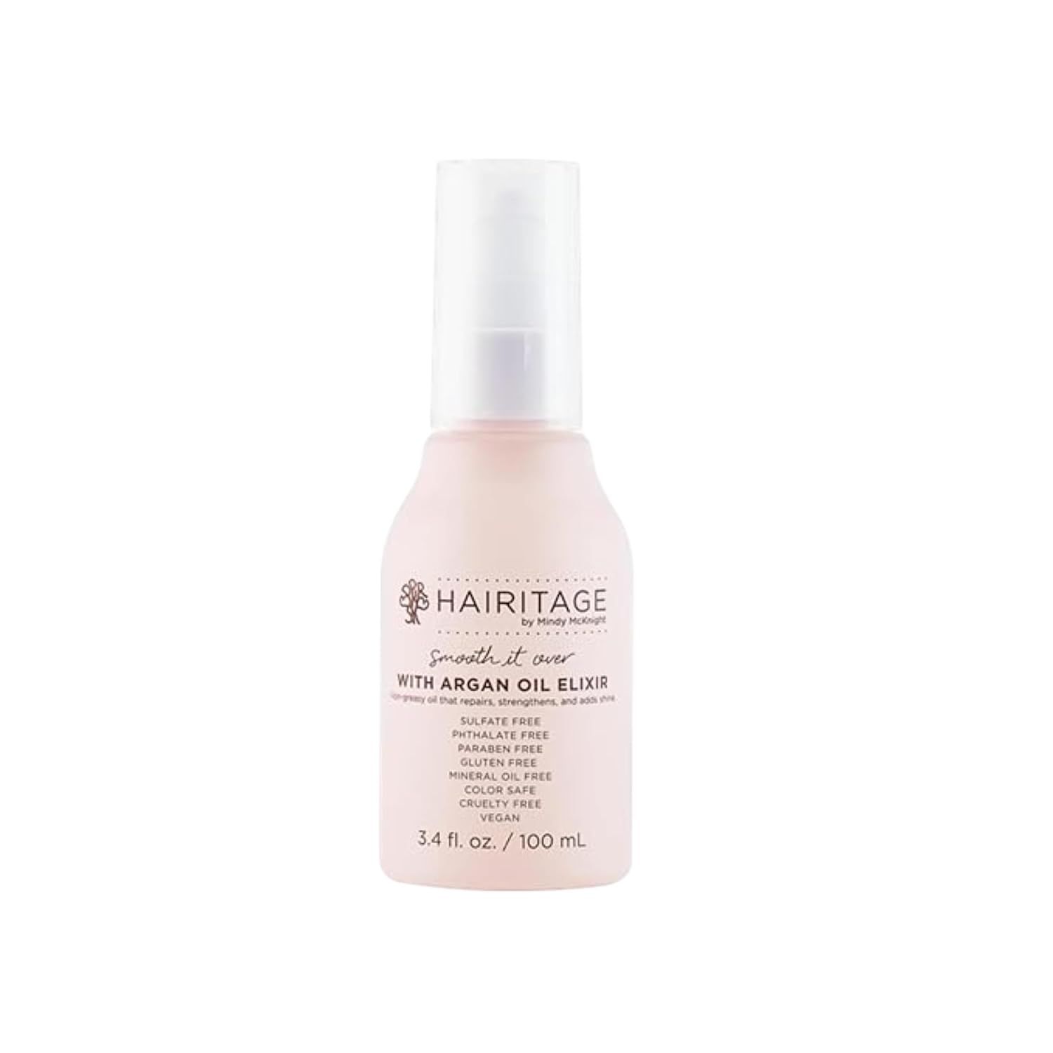 Hairitage Argan Oil Hair Oil Spray for Frizzy, Curly + Dry Damaged Hair - Lightweight Hair Oil Conditioner for Women + Men - Styling + Finishing + Control Flyaways - Moisturize + Repair Hair