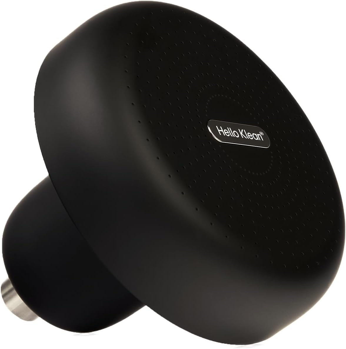 Hello Klean Hard Water Rain Shower Head Filter in Black | Filters Chlorine, Impurities & Heavy Metals | For Softer Skin & Hair | Quick & Easy Installation