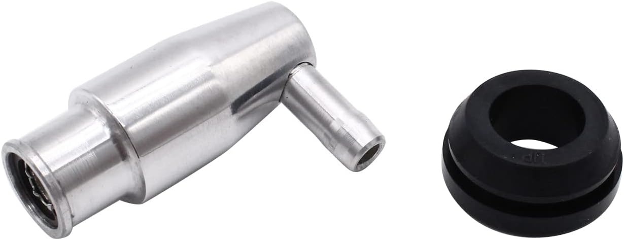 1 Set SHLPDFM Polished Aluminum Mini 3/4" Valve Cover PCV Breather and Grommet Compatible with 1.25" ID Holes SBC Chevy Ford Mopar