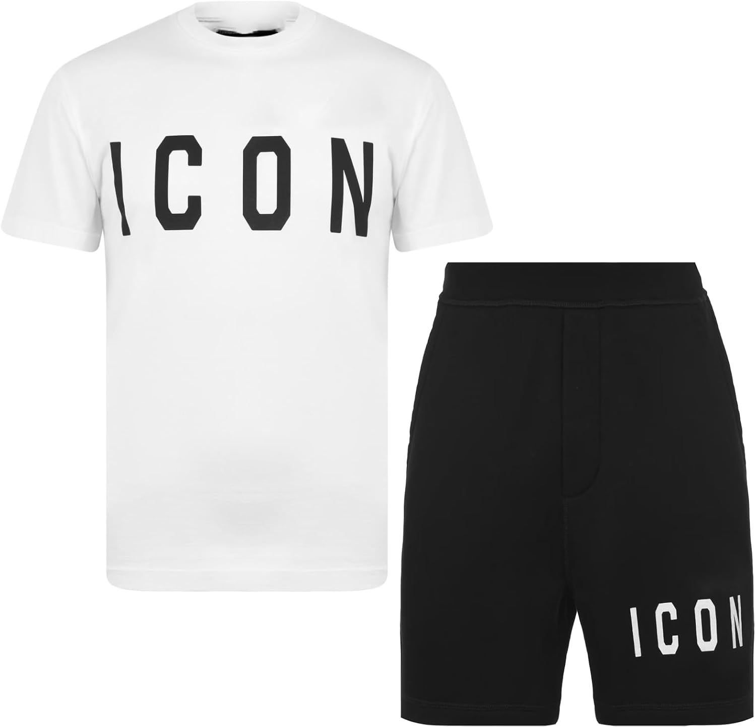 Vibes Mens Cotton T Shirt and Shorts Set Icon Print Tracksuit Summer Men's Short and T Shirt Set Printed Summer Outfit Tracksuit for Mens Summer S M L XL XXL