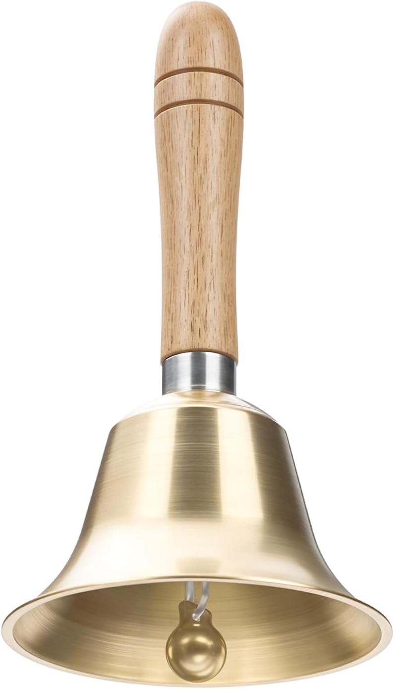 Super Loud Hand Bell - Solid Brass Call Bell for Elderly at Home, Wedding, Animal Training, Office, Dinner, Meditation, Musical Teaching and Service
