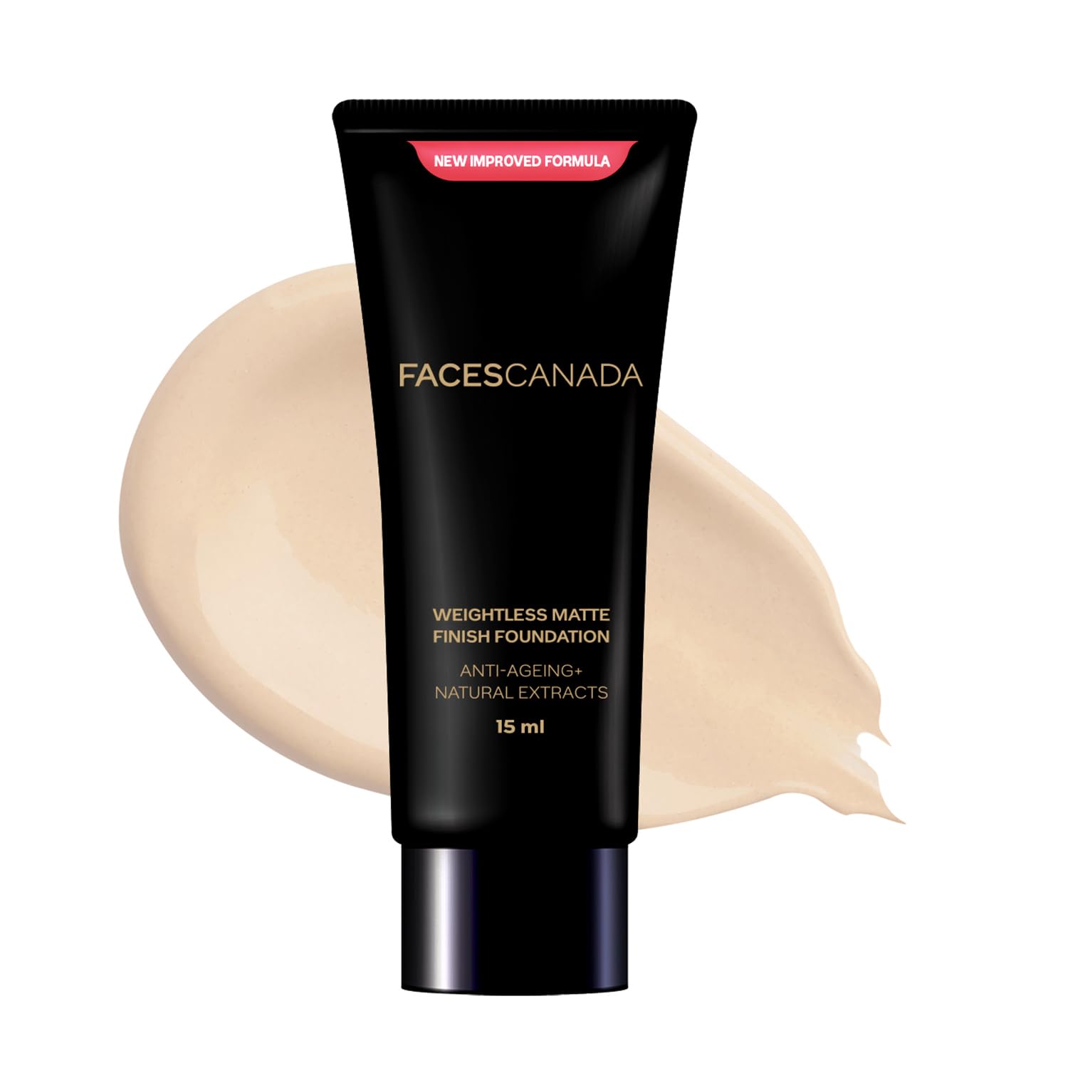 Weightless Matte Finish Foundation - Ivory | Lightweight & Non-Comedogenic | Natural Finish | Anti-Aging & Hydrates Skin | 0.51 Fl Oz/15ml