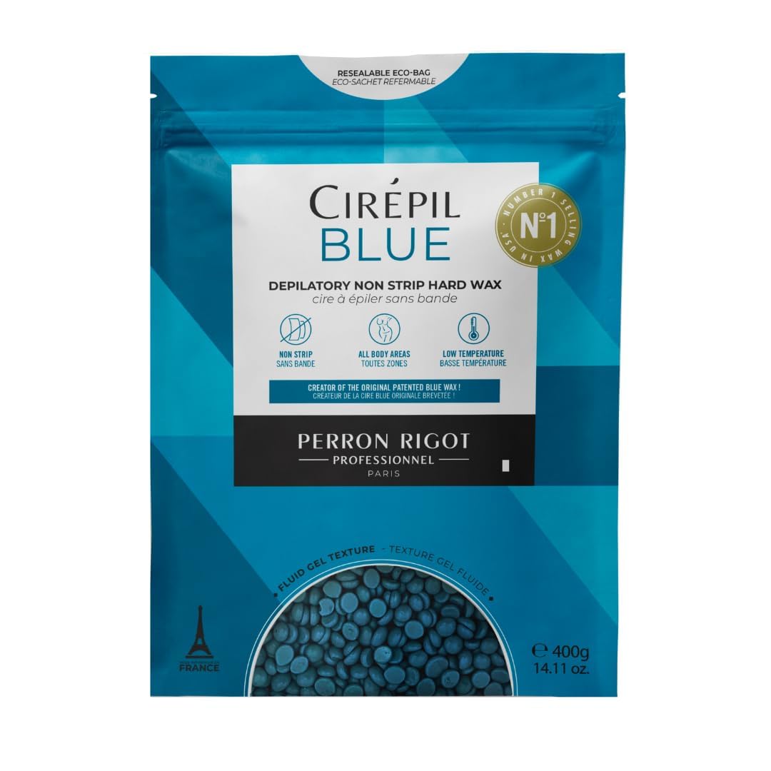 Cirepil BLUE Stripless Hard Wax Beads Bag 14.11oz / 400g