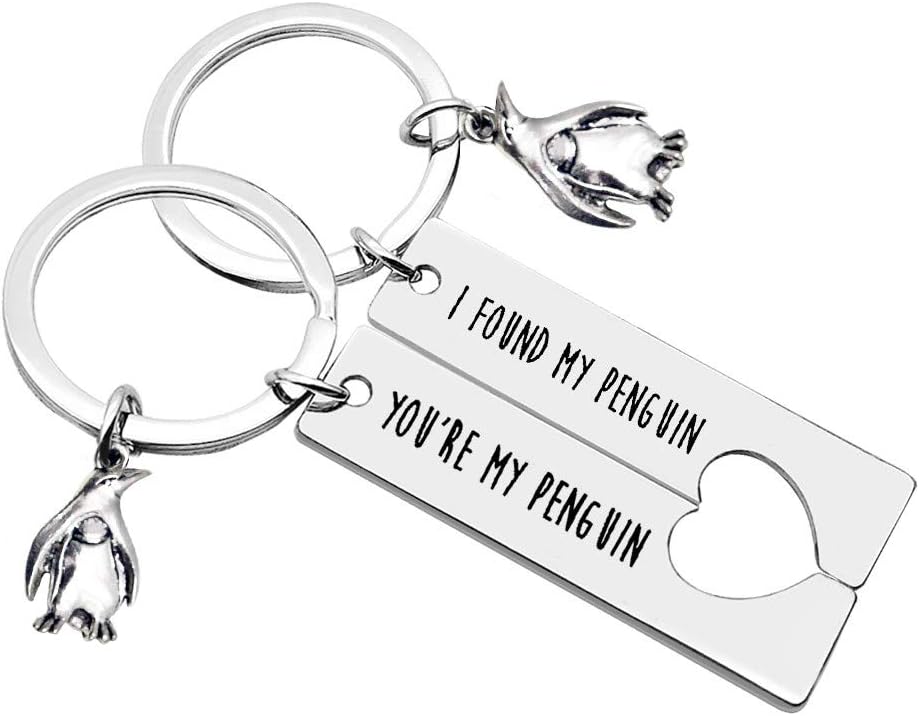 Vadaka Penguin Lover Keychain Gifts You're My Penguin Couple Jewelry Gifts for Girlfriend Boyfriend Matching Couple Keychain Set Personalized Couples Jewelry Gift for Christmas Wedding