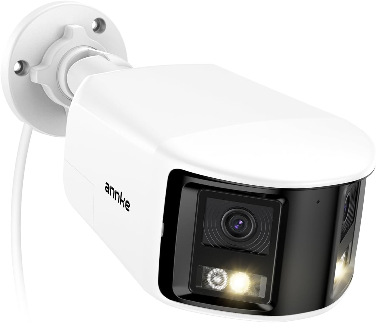 ANNKE FCD800 4K 8MP Dual-Lens PoE Security Camera, 180°Panoramic View | Smart Dual Light Color Night Vision, Two-Way Audio, Light&Sound Alarm, AI Human/Vehicle Motion Detection, IP67 Weatherproof