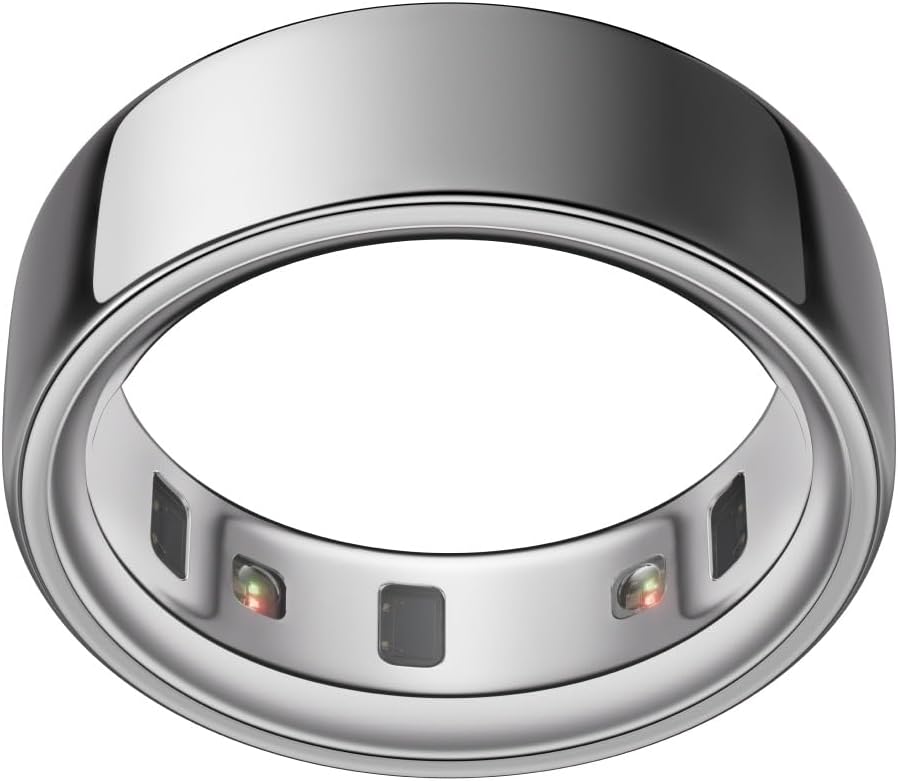 Oura Ring 4 - Silver - Size 11 - Smart Ring | Size First with Oura Ring 4 Sizing Kit | Sleep Tracking Wearable - Heart Rate - Fitness Tracker - Up to 8 Days Battery Life