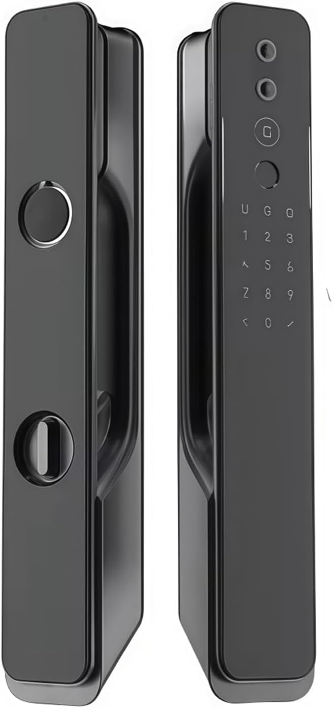 Compatible With Aqara Smart Door Lock H100 Automatic Cat Eye Zigbee/Body/Light Sensor NFC Bluetooth Fingerprint Unlock For Homekit Aqara App(Black 40-120mm)