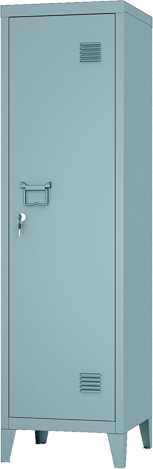 MIOCASA Metal Cabinet Home Office Storage Cabinets with Doors and Shelves Lockable File Cabinet Organizer Coat Lockers for Kids