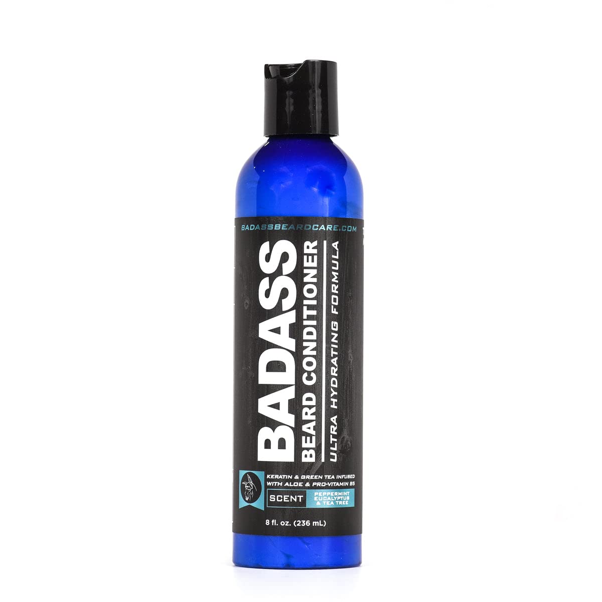 Badass Beard Care Beard Conditioner For Men - MINT, EUCALYPTUS & TEA TREE, 8oz - Made of Natural Ingredients for A Healthy, Soft, & Itch Free Beard and Mustache