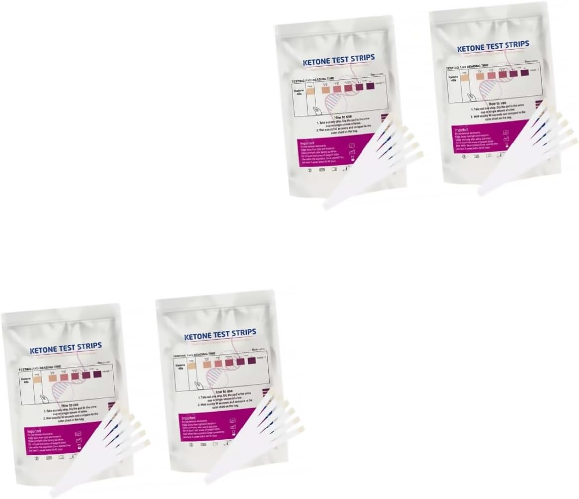 Healvian 4packs Test Strips Home Ketone Testing Kit for Diet Accurate Test Strips