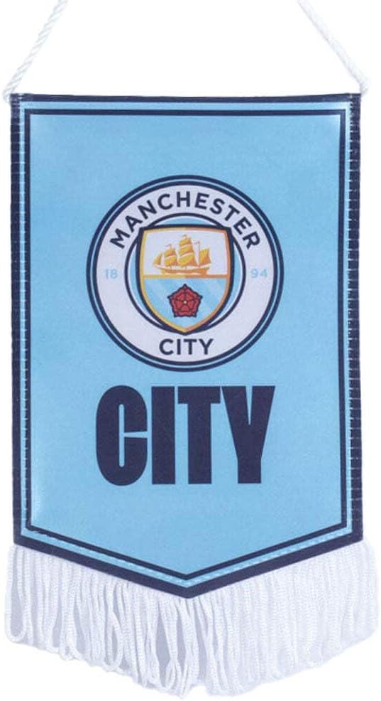 Manchester City FC Home Pennant and Wall Banner, Sky Blue, Football Club Decor