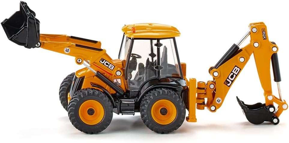 siku 3558, JCB 4CX Backhoe Loader, 1:50, Metal,Plastic, Yellow, Multifunctional, Can be combined with siku models of the same scale