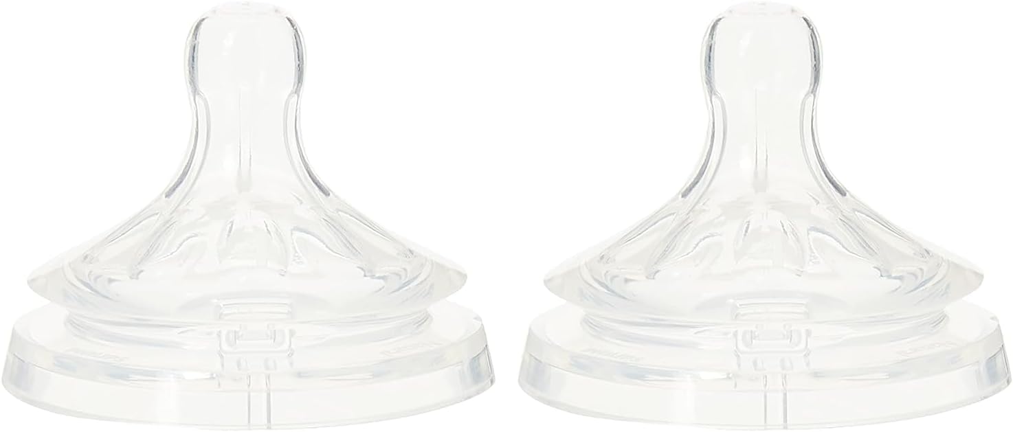 Philips Avent Natural Teat, 6 Months+, Fast Flow, Anti-colic, Pack of 2 - SCF044/27 2 Count (Pack of 1)