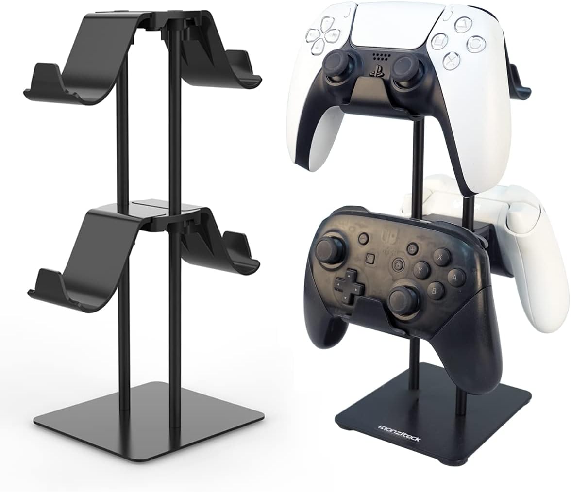 Monzlteck Desktop Controller Holder for PS4/PS5/Xbox ONE/Switch Pro/Headset, Controller Organizer,Gaming Accessories