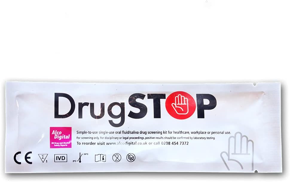 The Saliva Drug Test Kit - Oral Fluid Testing - 6 Drugs - Instant Results for Cocaine, Cannabis (THC), Heroin (Opiates), Amphetamine, Methamphetamine, Benzodiazepine (1)