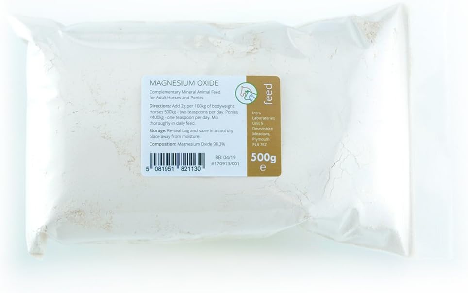 Magnesium Oxide Complementary Animal Feed Supplement 500g - 98.3% Pure