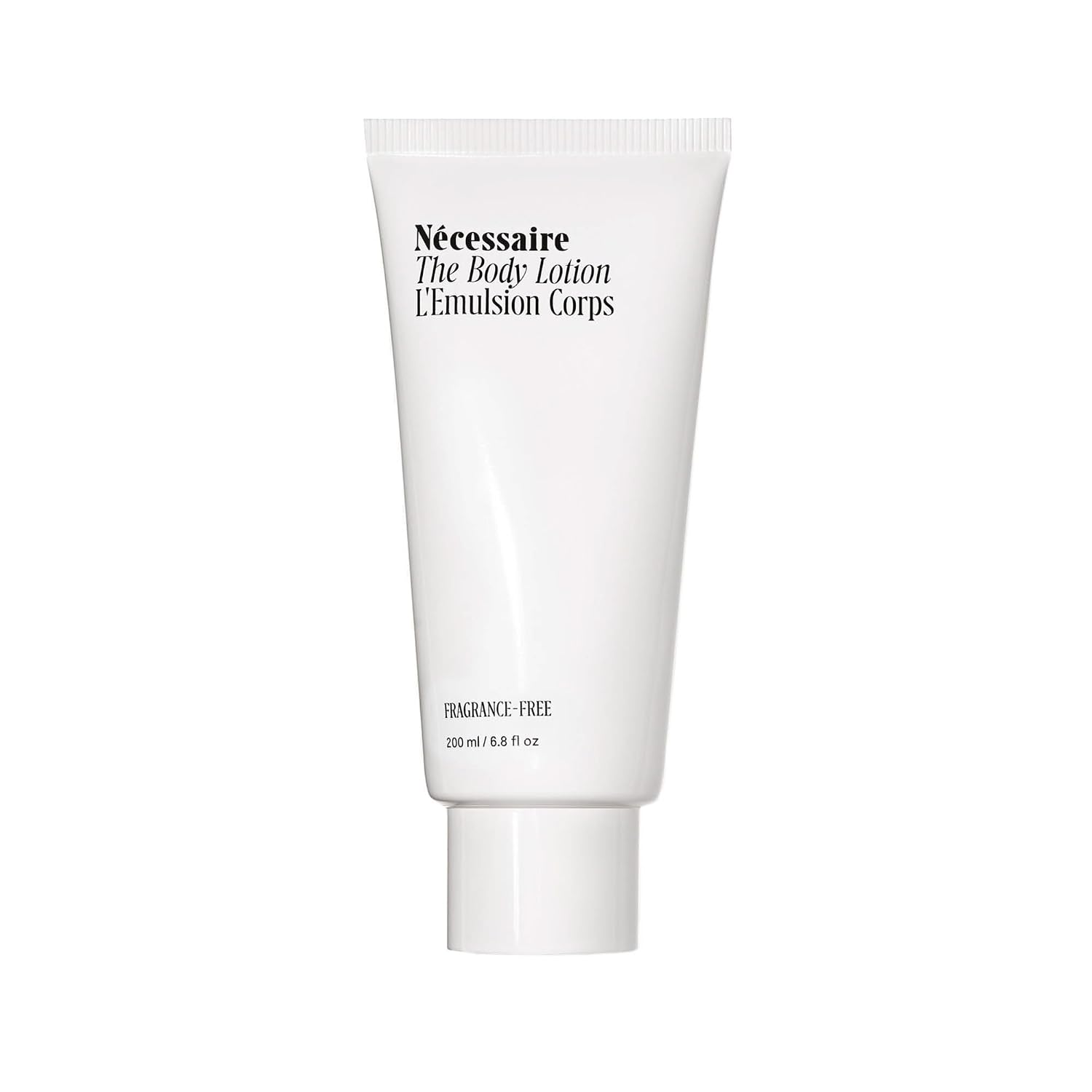 Nécessaire The Body Lotion Fragrance-Free — Unscented Multi-Peptide Body Moisturizer for Women + Men – Non-Comedogenic Lotion for Sensitive Skin – 200 ml/6.8 fl oz