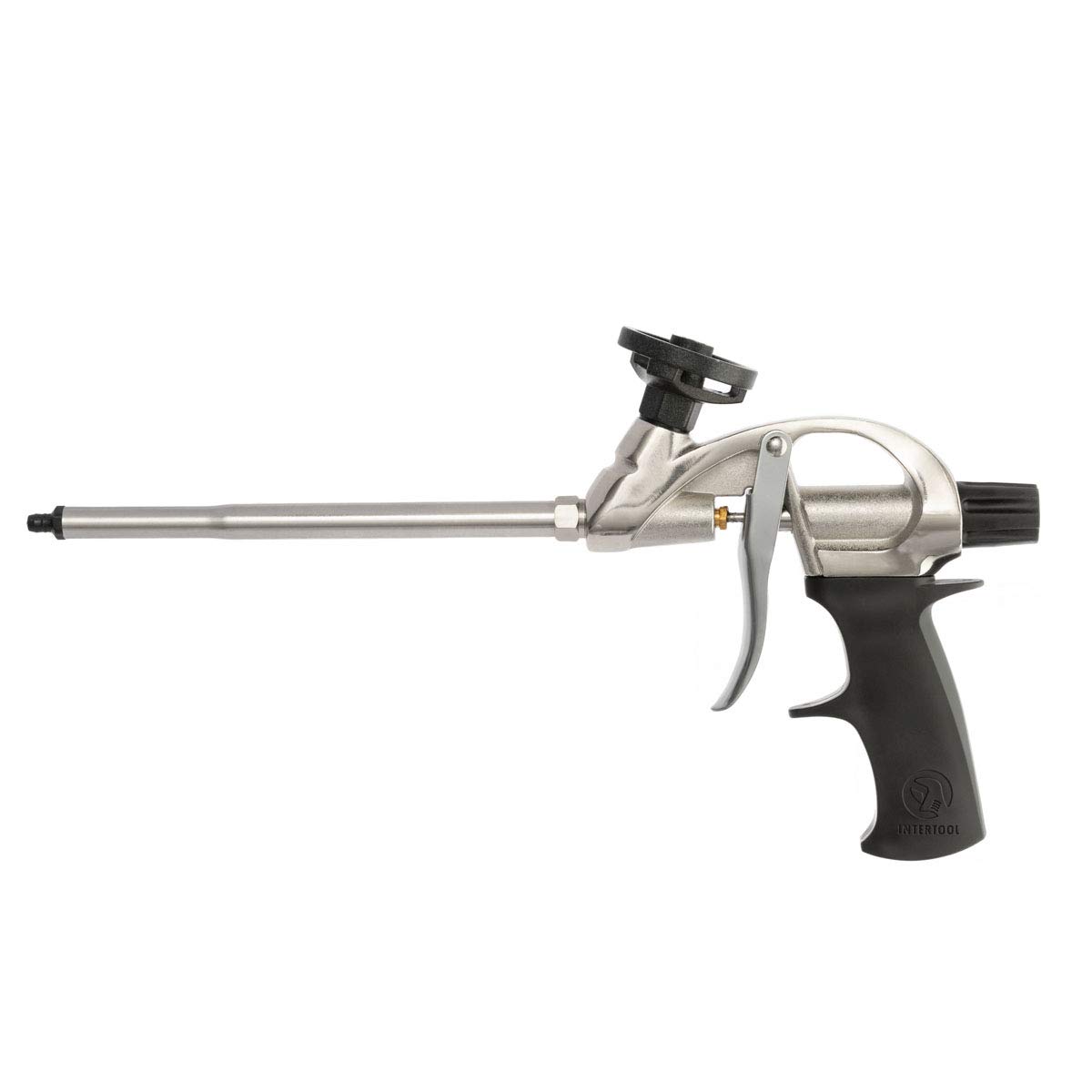 INTERTOOL Expanding Spray Foam Gun - PU Sealant Foam Applicator for Caulking and Insulation Dispensing - PTFE Non-Stick Teflon Coated Basket and Tip - PT-0604