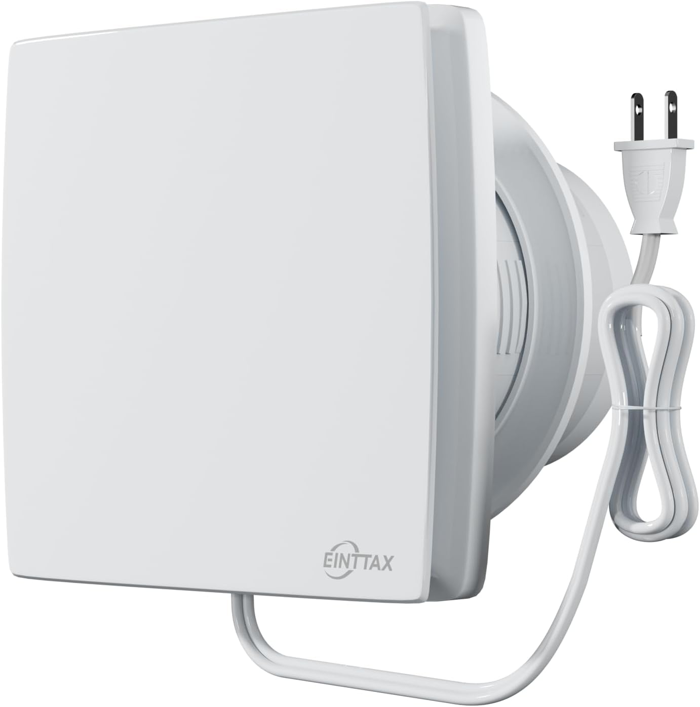 4 Inch Wall Mount Bathroom Exhaust Fan, 56 CFM Plug in Wall Exhaust Fan, Quiet Bathroom Window Fan with Backdraft Damper for Kitchen, Garage, Office, Grow Tent, 12W, pearl white