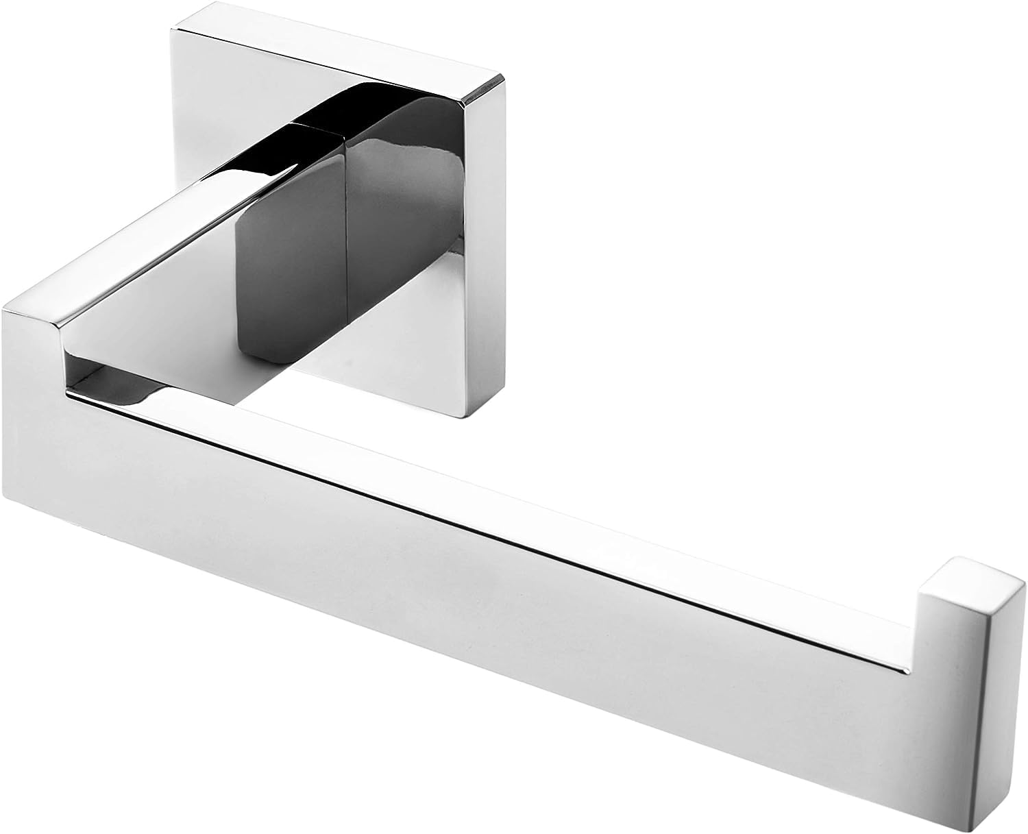 HITSLAM Chrome Toilet Roll Holder Wall Mounted Premium 304 Stainless Steel Toilet Paper Holder for Bathroom Rustproof Square