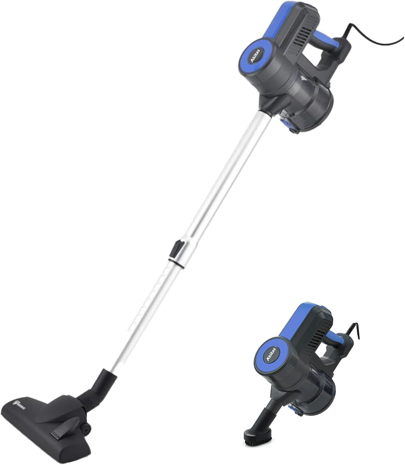 Akitas S12 Corded Bagless Vacuum Cleaner 2 in 1 Handheld Stick With German Wessel Werk Brush Head Light Weight