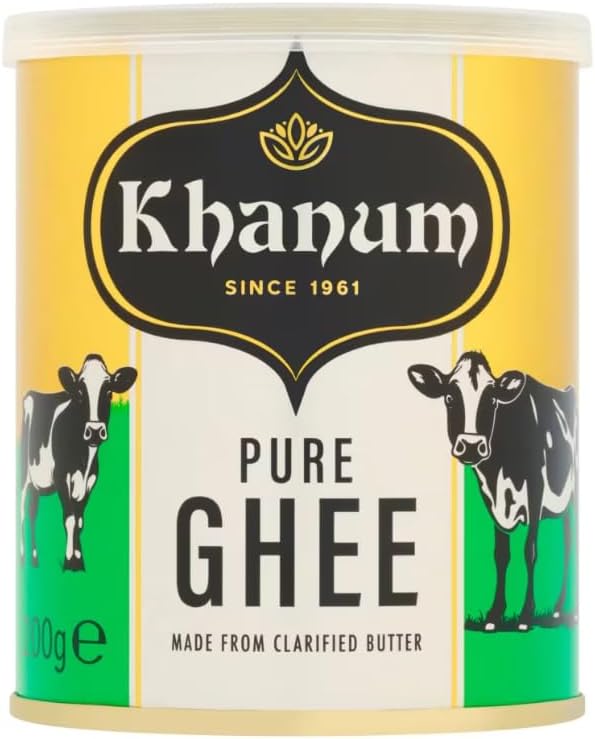 Khanum Pure Butter Ghee 200g | Premium Clarified Butter | Rich in Flavor & Aroma | Ideal for Cooking, Frying, & Baking | 100% Natural & Gluten-Free | High Smoke Point (Pack of 1)